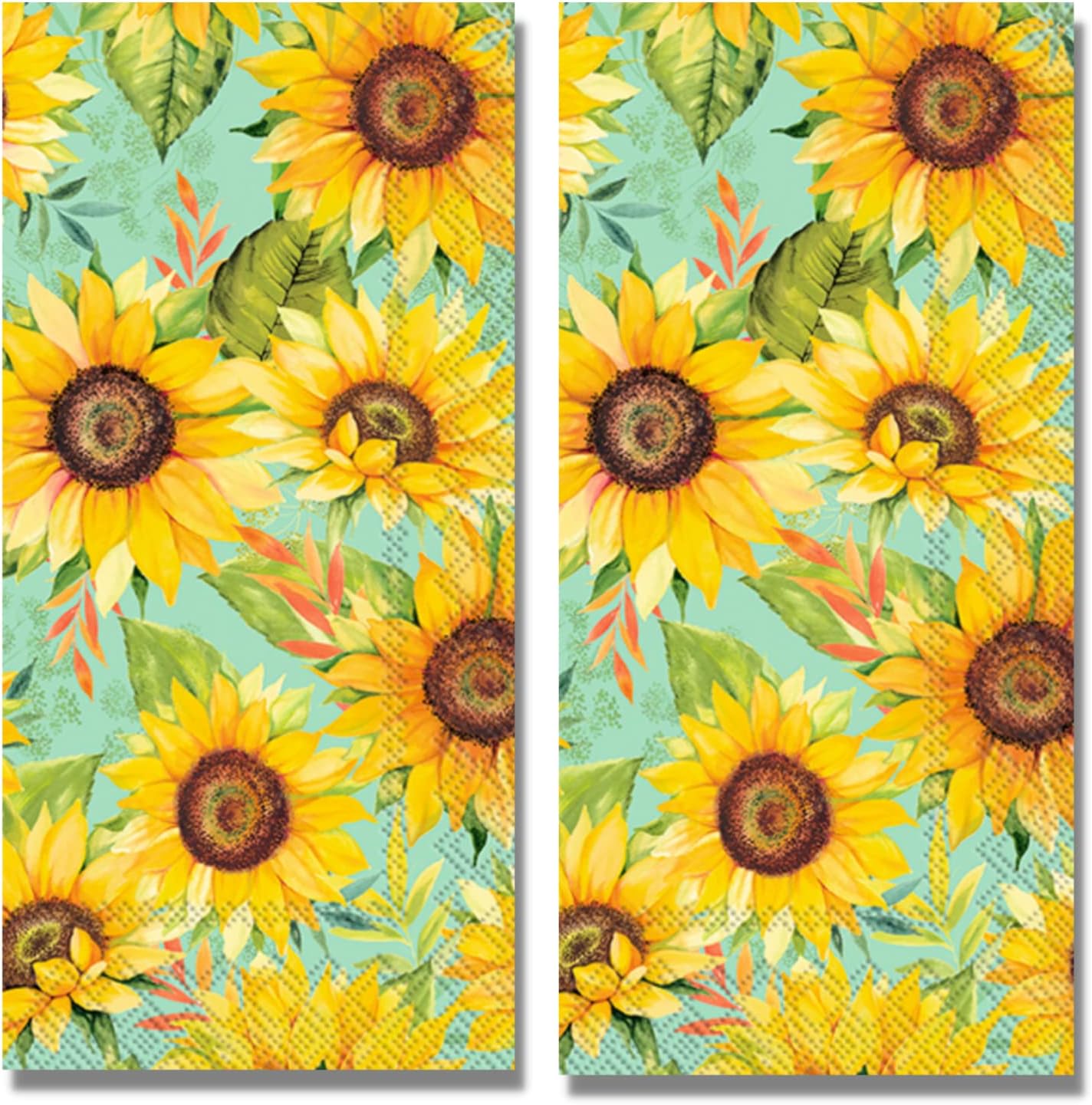 Fall Sunflower Bathroom Napkins Guest Disposable Kitchen Hand Towels Paper Decorative Spring Summer Thanksgiving 32 Count