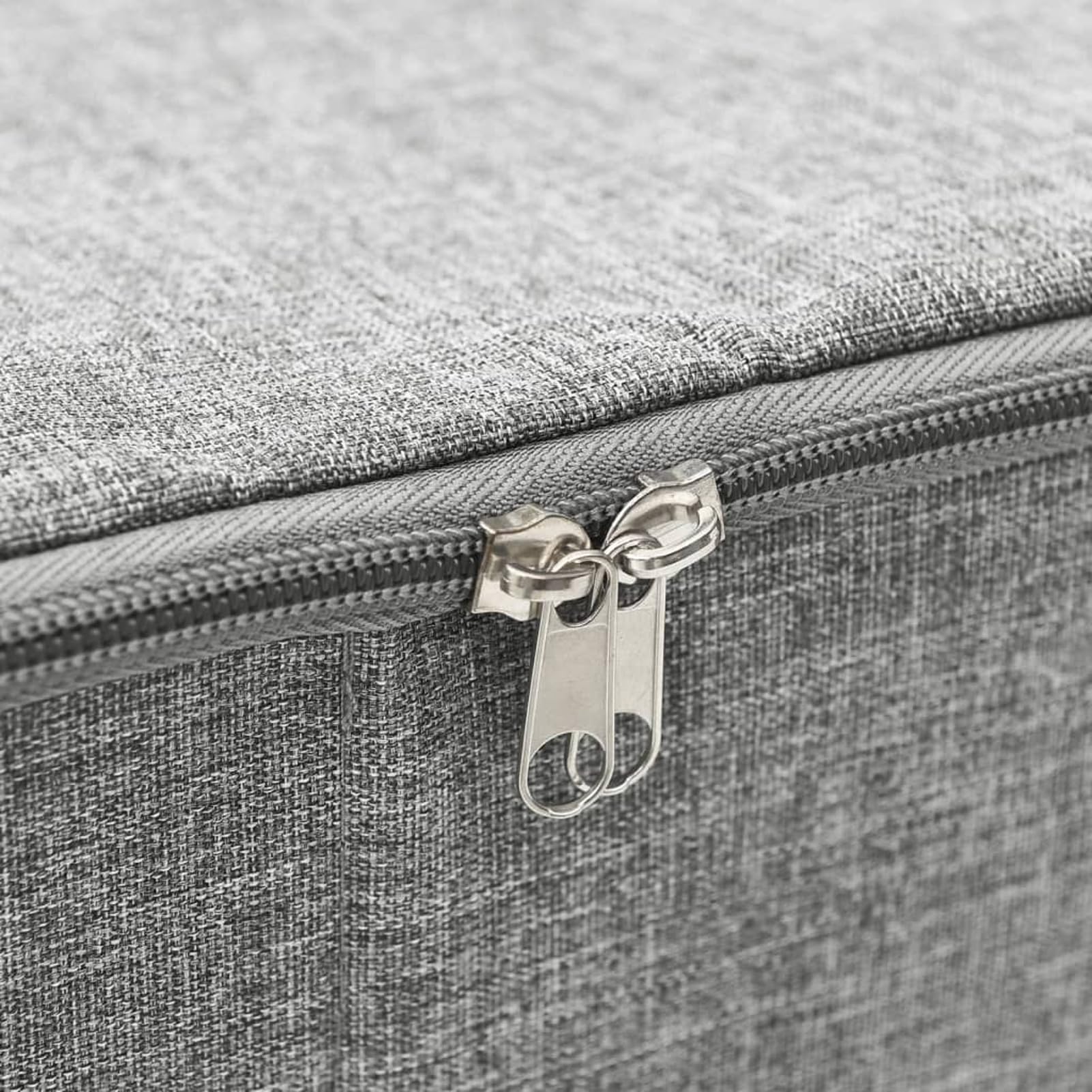 Anself Faltbare Aufbewahrungsboxen aus Stoff, Grau, 70x40x18 cm, 2er-Set, klappbar, mit Griff, für Spielzeug, Bücher, Schals, Socken 332906