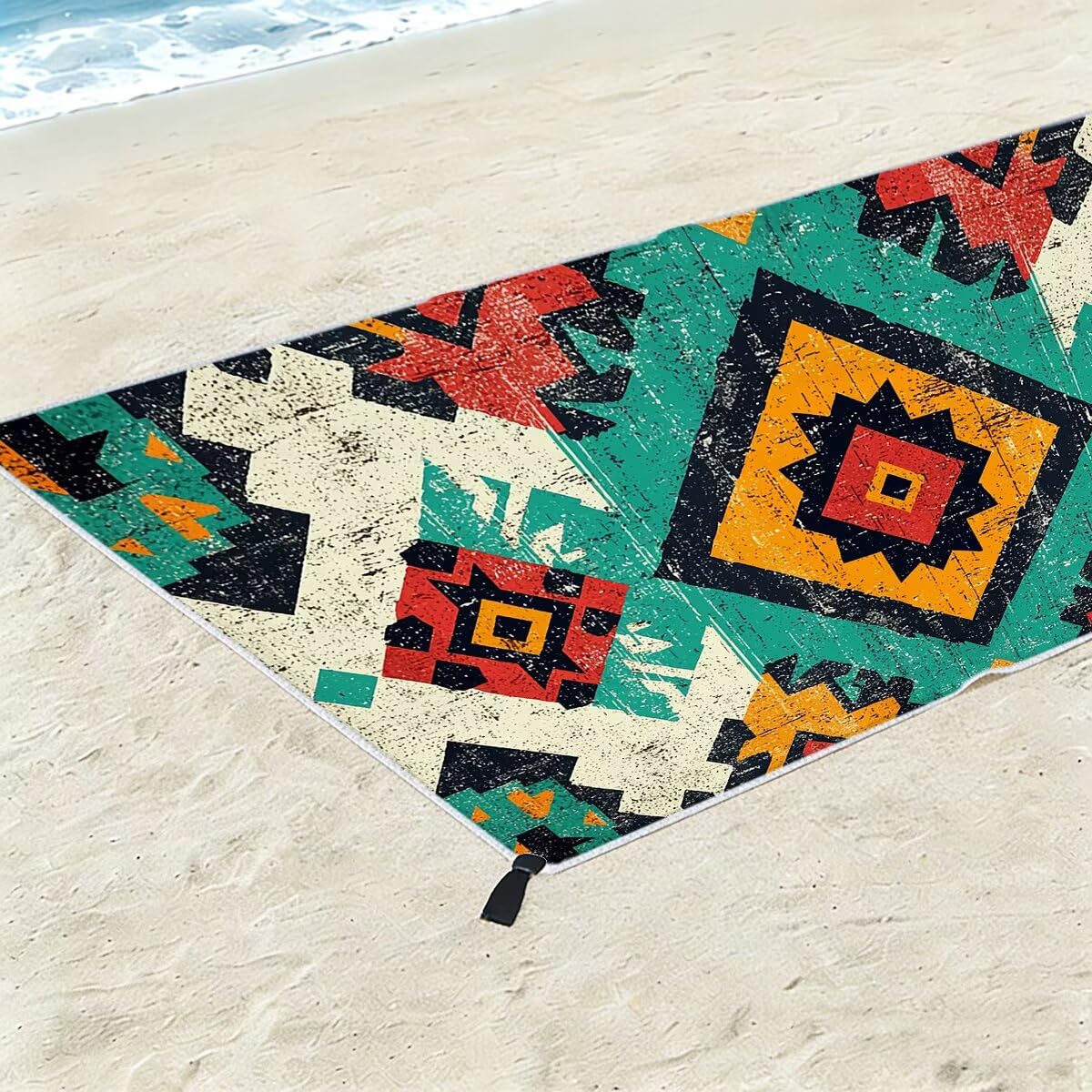Ręcznik plażowy z mikrofibry, duży ręcznik plażowy 90 x 200 cm 2 sztuki, damski ręcznik gimnastyczny szybkoschnący, odporny na piasek ręcznik z mikrofibry, lekkie ręczniki gimnastyczne dla kobiet