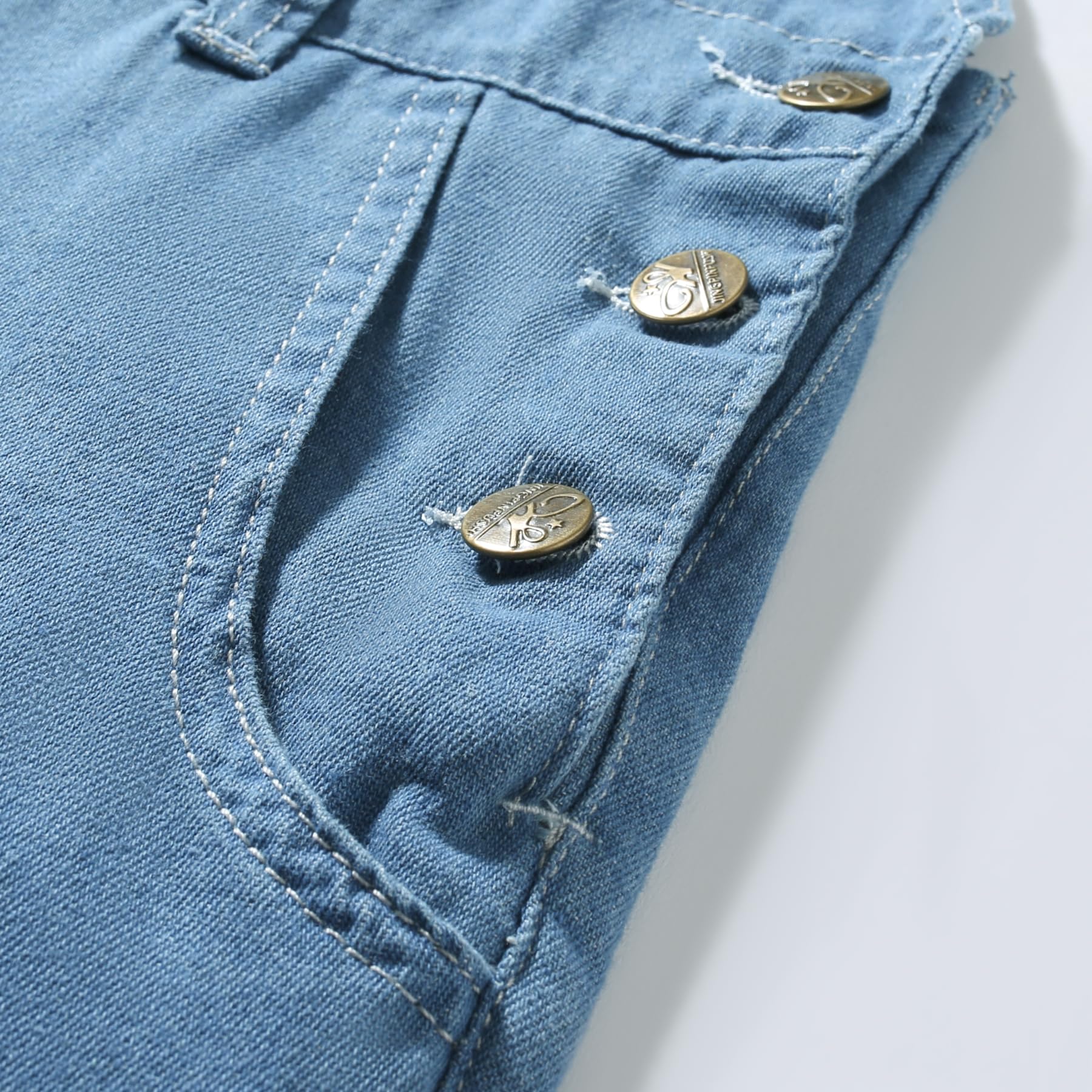 YOUTHUP Herren Latzhose Aus Blauem Denim Lässige Jeans Mit Geradem Schnitt Mehrere Taschen Arbeitskleidung
