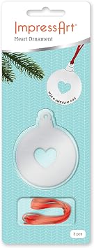 ImpressArt - Holiday Ornament Metal Stamping Blanks Project Kit, Perfect for DIY Crafts, Gifts, and Handmade Christmas Decoration Ball w/Heart