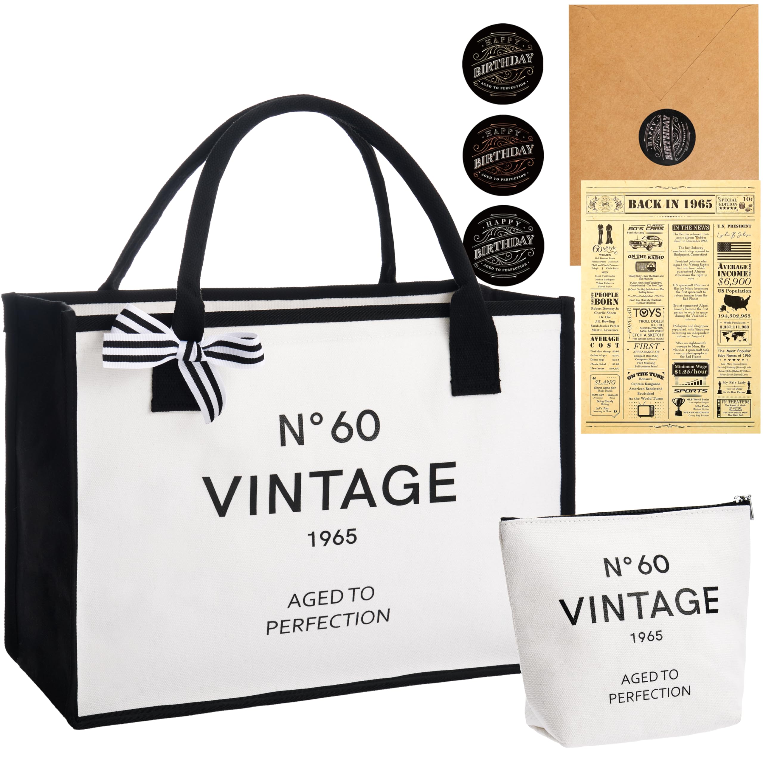 Amazon.com: Crisky 60th Birthday Gifts for Women Canvas Tote Bag