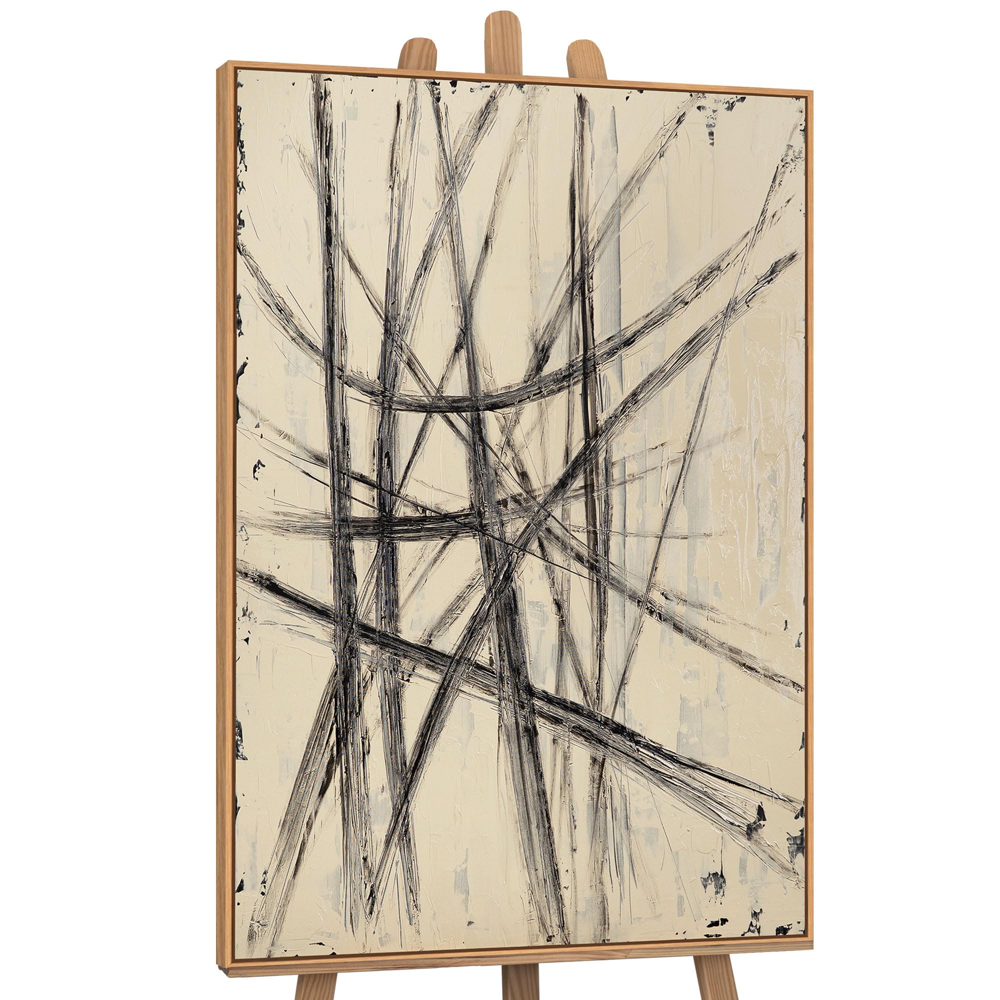 YS -Art stylowy obraz akrylowy na płótnie z ramą ręcznie malowany obraz ścienny salon nowoczesny mocny wystrój mieszkania obrazy biuro 140 x 100 cm