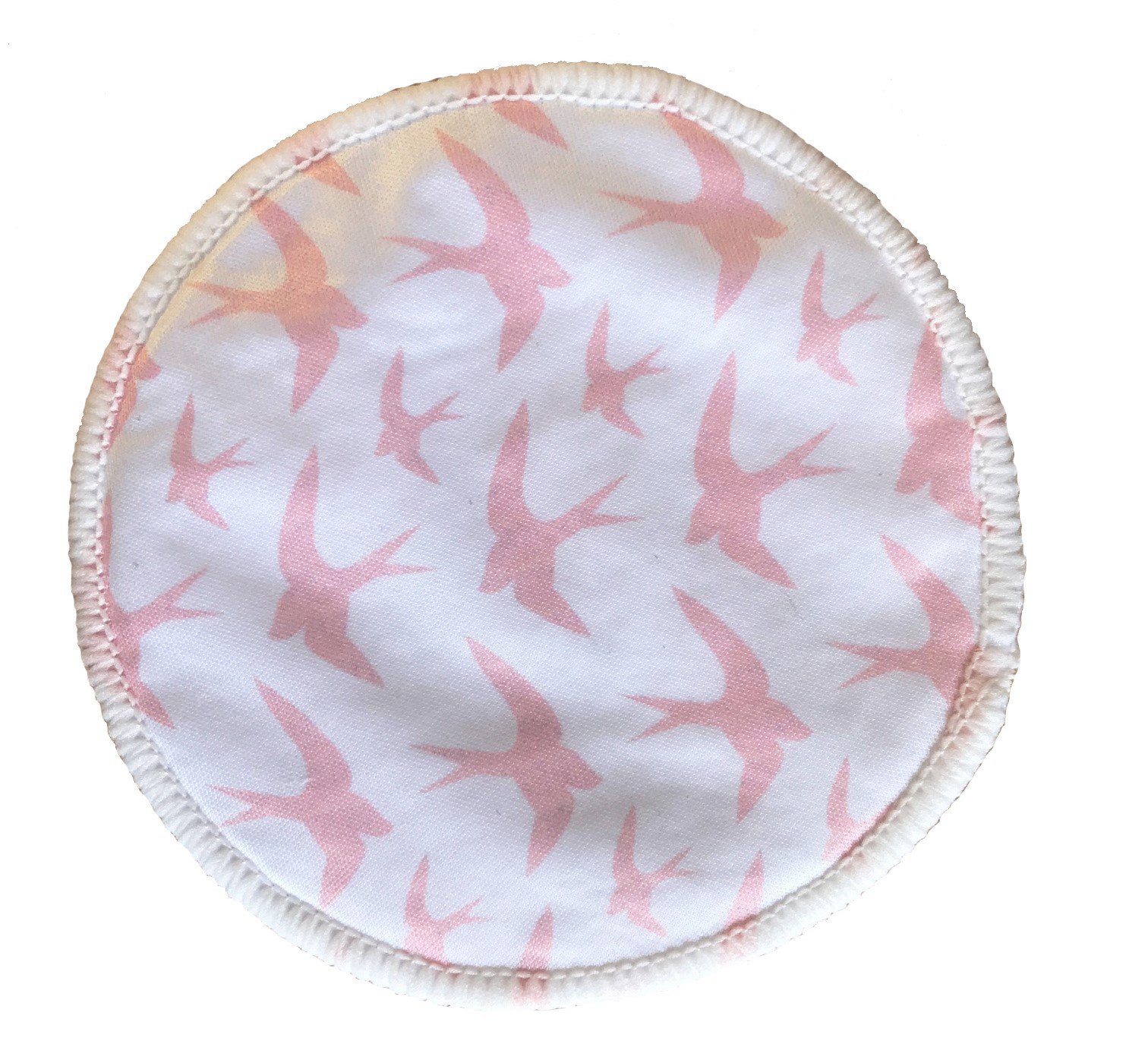 Ana Wiz Washable Natural Bamboo Breast Pads (Pack of 12, Pink)