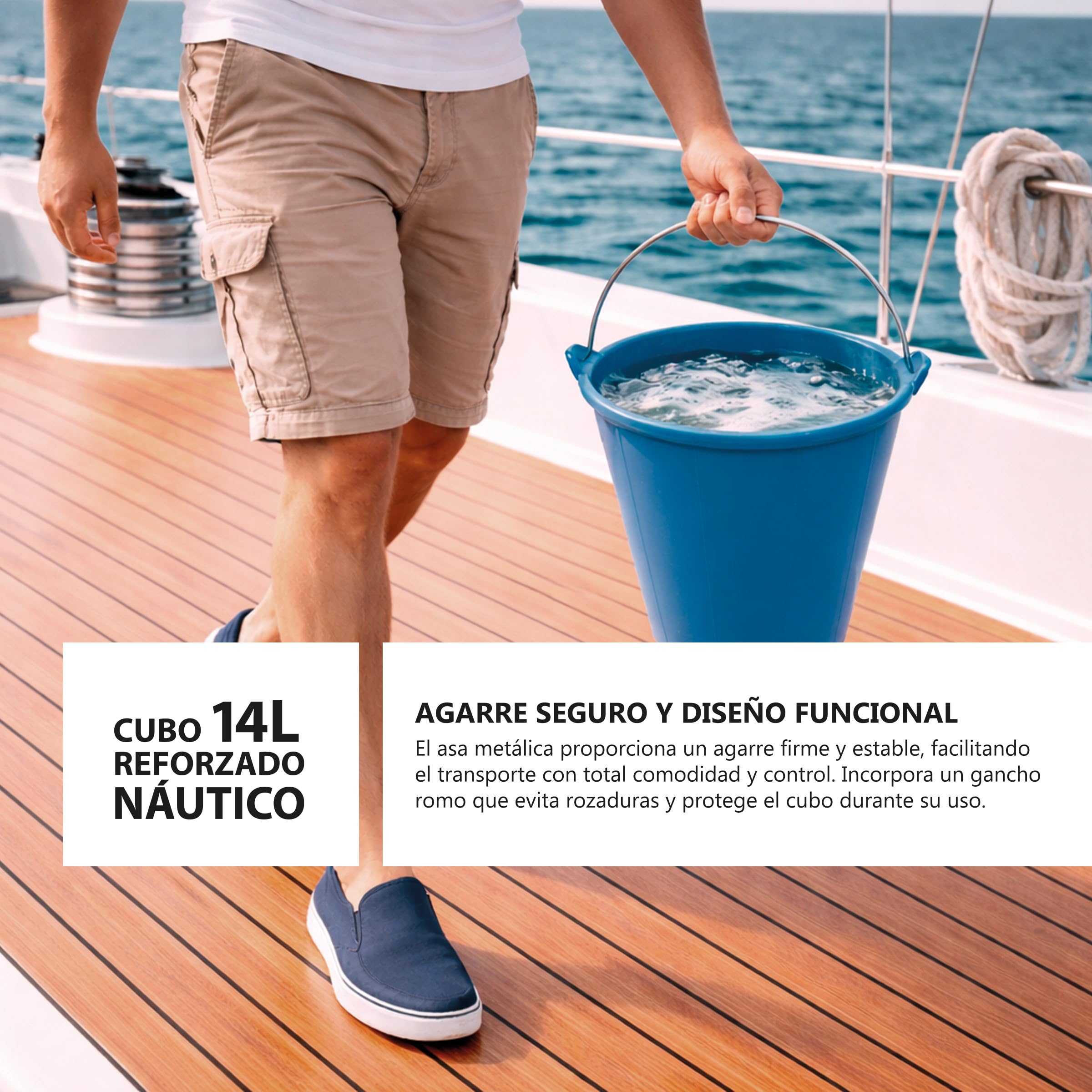 Pamex - Cubo Reforzado Nautico - 6 Unidades (Azul)