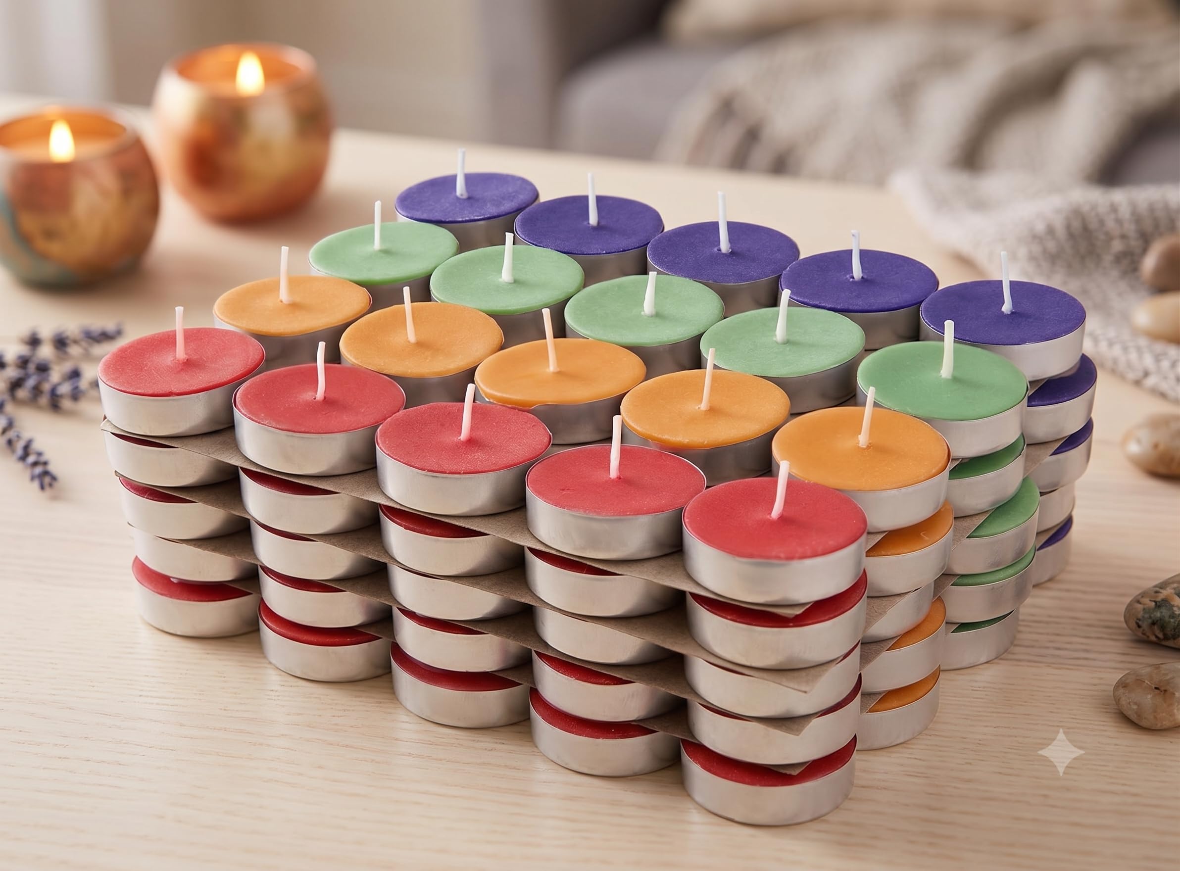 White Unscented Tealight Candles Pack of 50 | 2 Hour Burning Time | Smokeless & Dripless | Decorative Tea Light Candles for Diwali, Home Decor, Weddings, Parties, Puja & Festivals-image-8