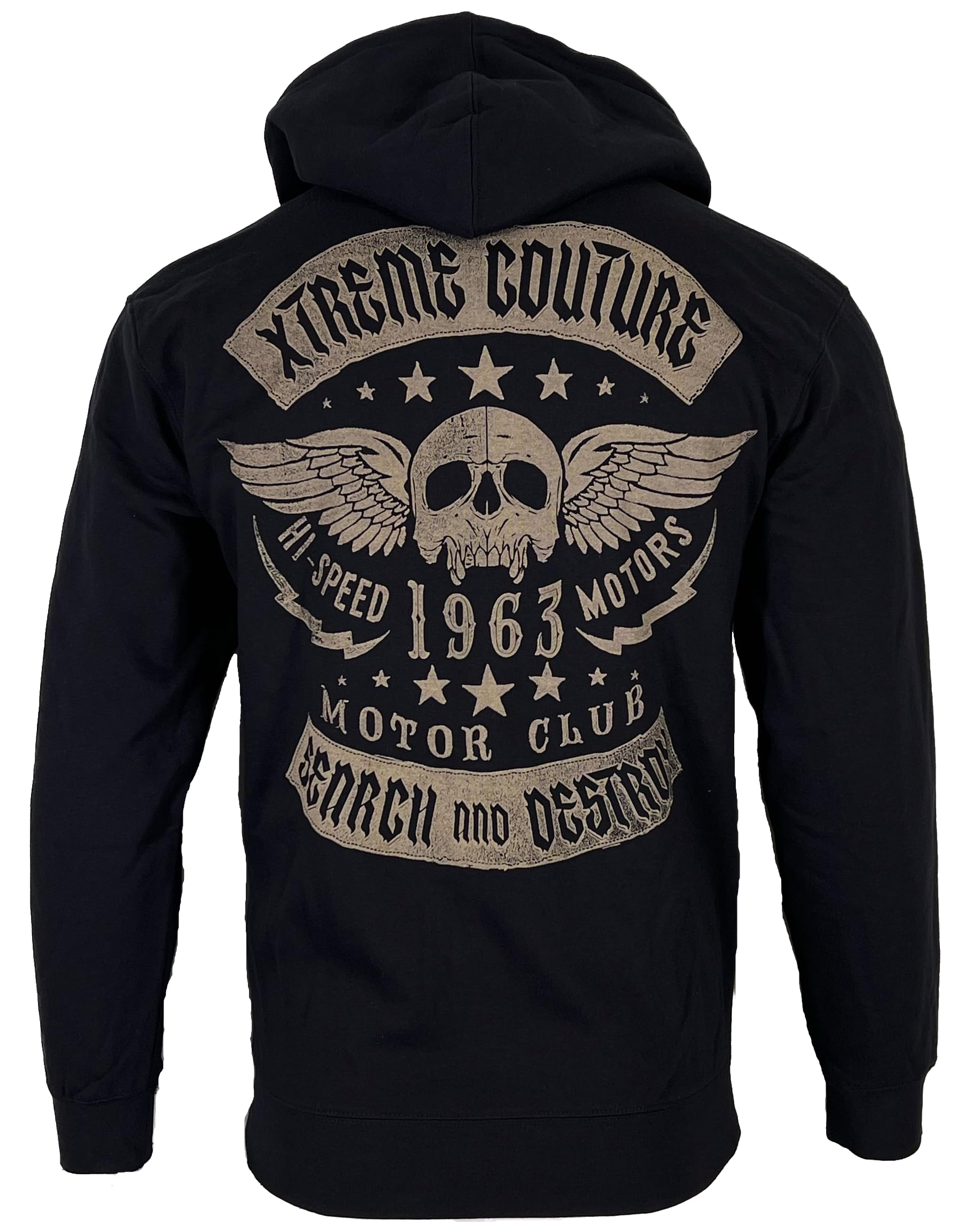 Xtreme Couture by Affliction Men's Hoodie Faded Iron, Black, XXL