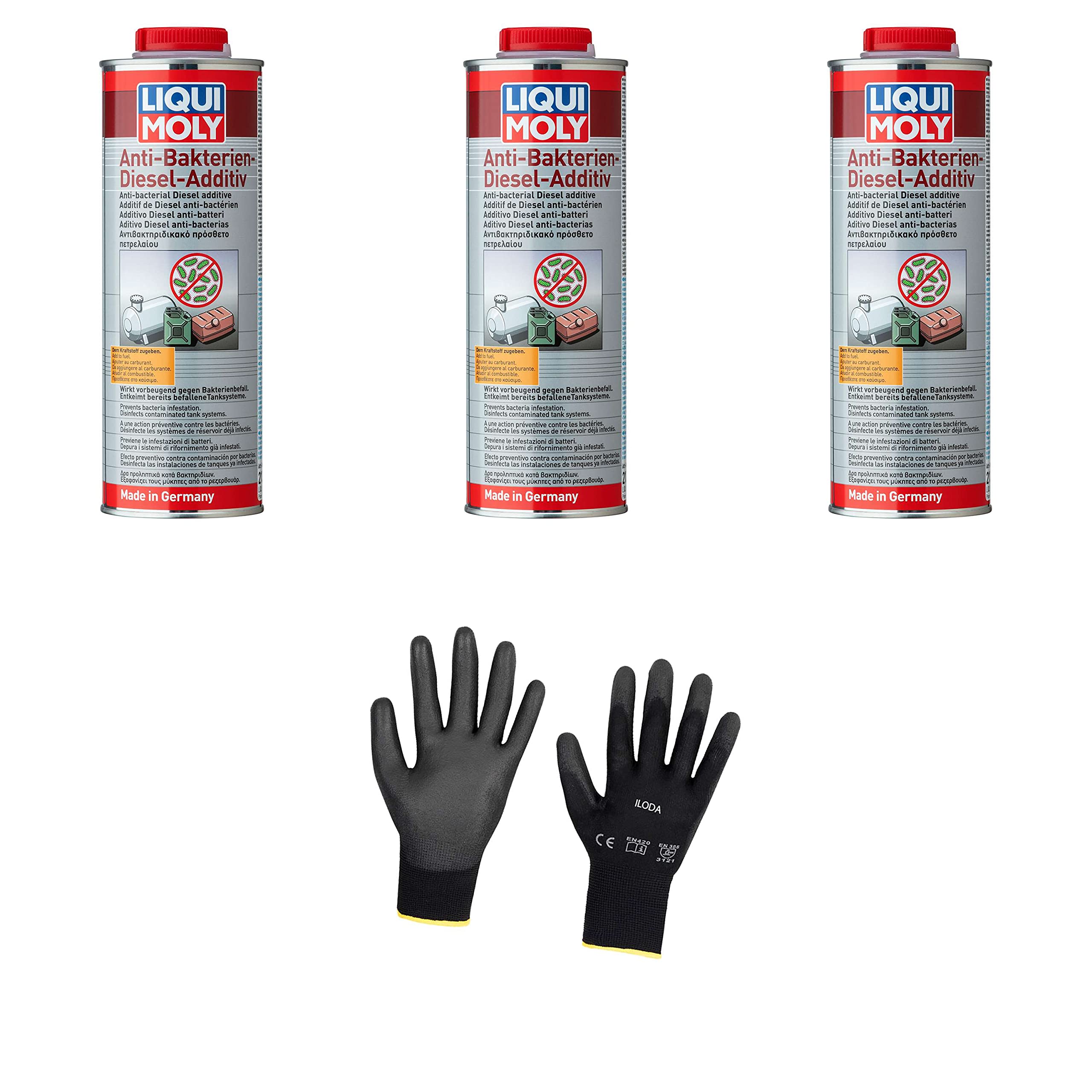 3xOriginal LM 1l Anti-Bakterien-Diesel-Additiv 21317 Schutzhandschuhe