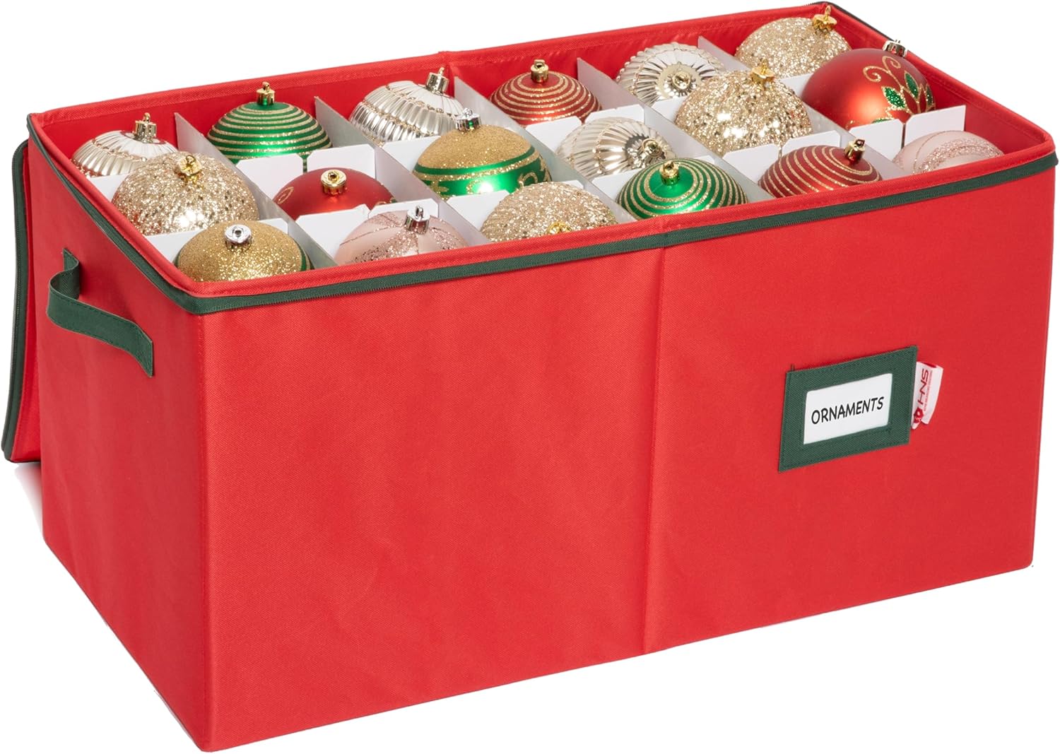 Christmas Ornament Storage Container with Dividers Box