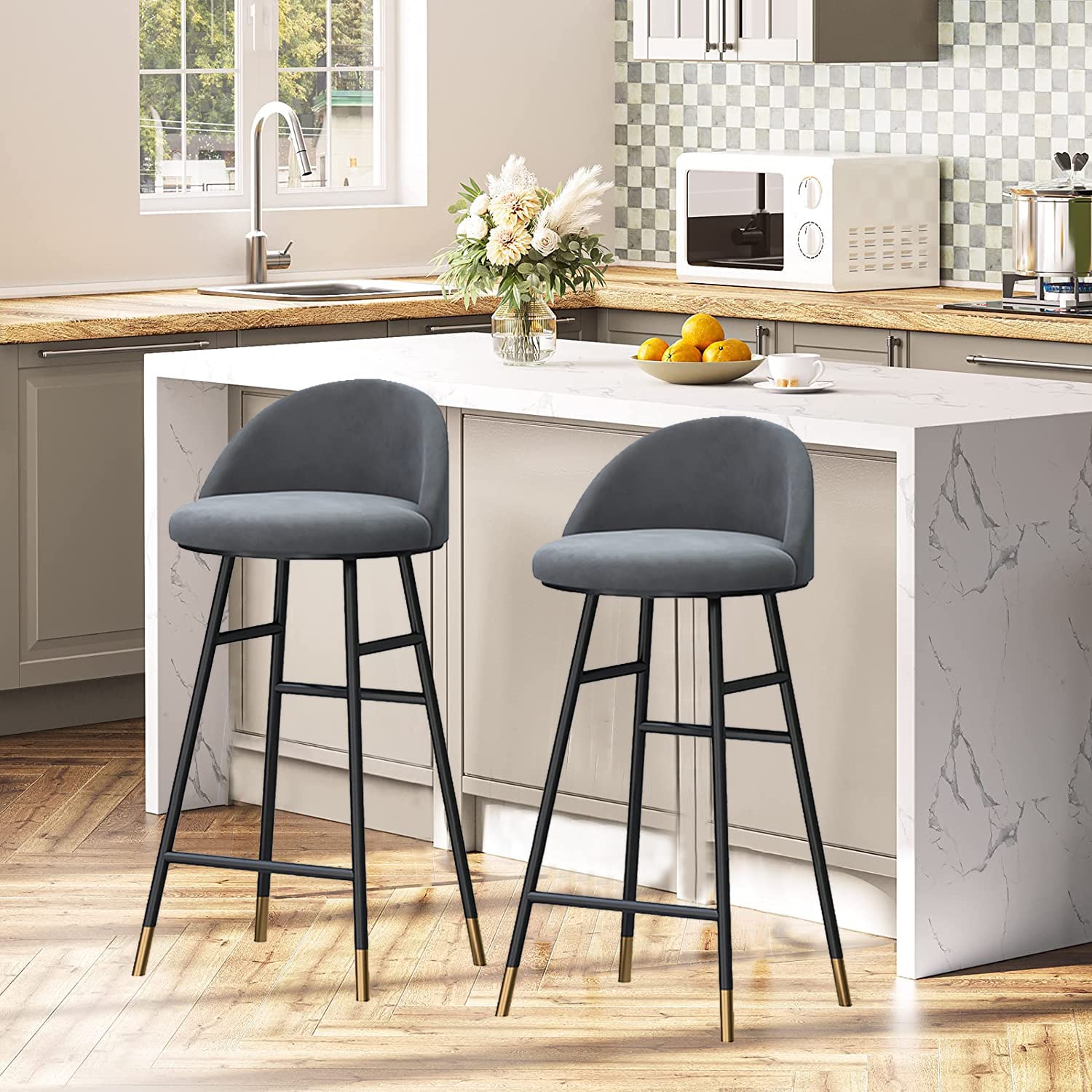 Amazon｜高さ65cmのカウンター高さバースツールチェア2脚セット