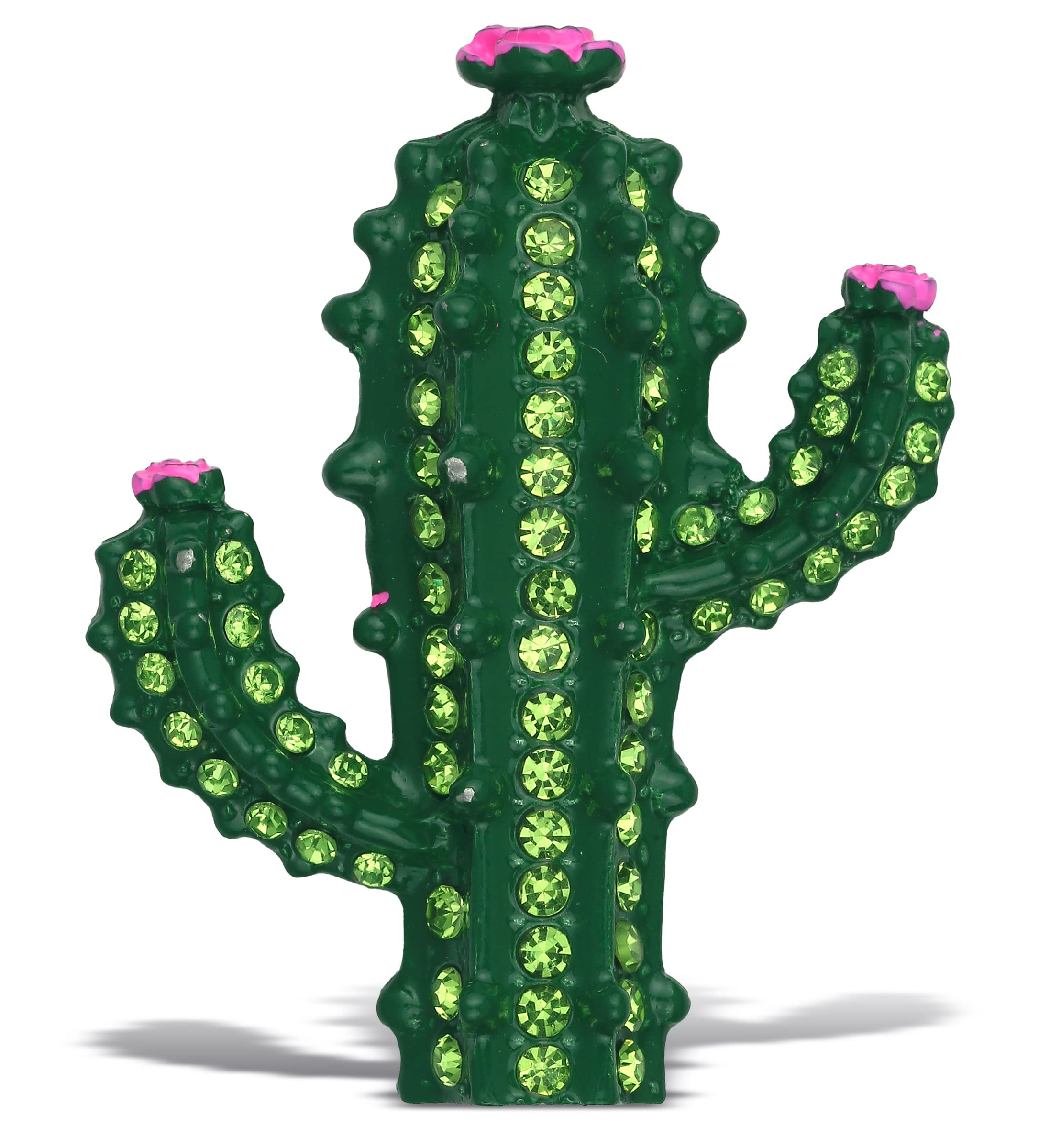 Aqua79 Cactus Sparkling Refrigerator Magnet - Silver Sparkling Charm Rhinestones Crystals, Cute Sparkly Southwest Magnet for Kitchen Door Fridge, Cool