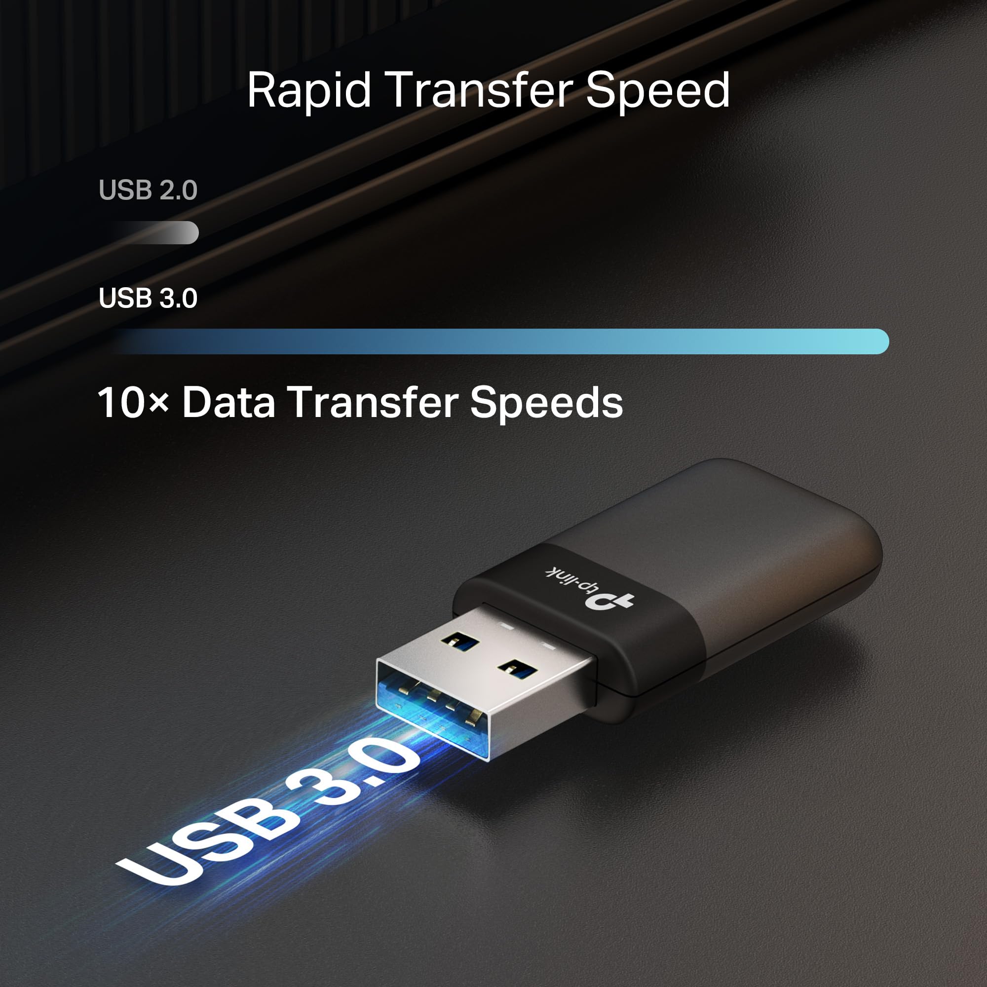 TP-Link Archer TX50U AX3000 - Adaptador Wi-Fi 6 USB para Ordenador, Adaptador de Red inalámbrica de Doble Banda rápido y Estable, USB 3.0, Plug and Play, MU-MIMO | OFDMA|WPA3, Compatible