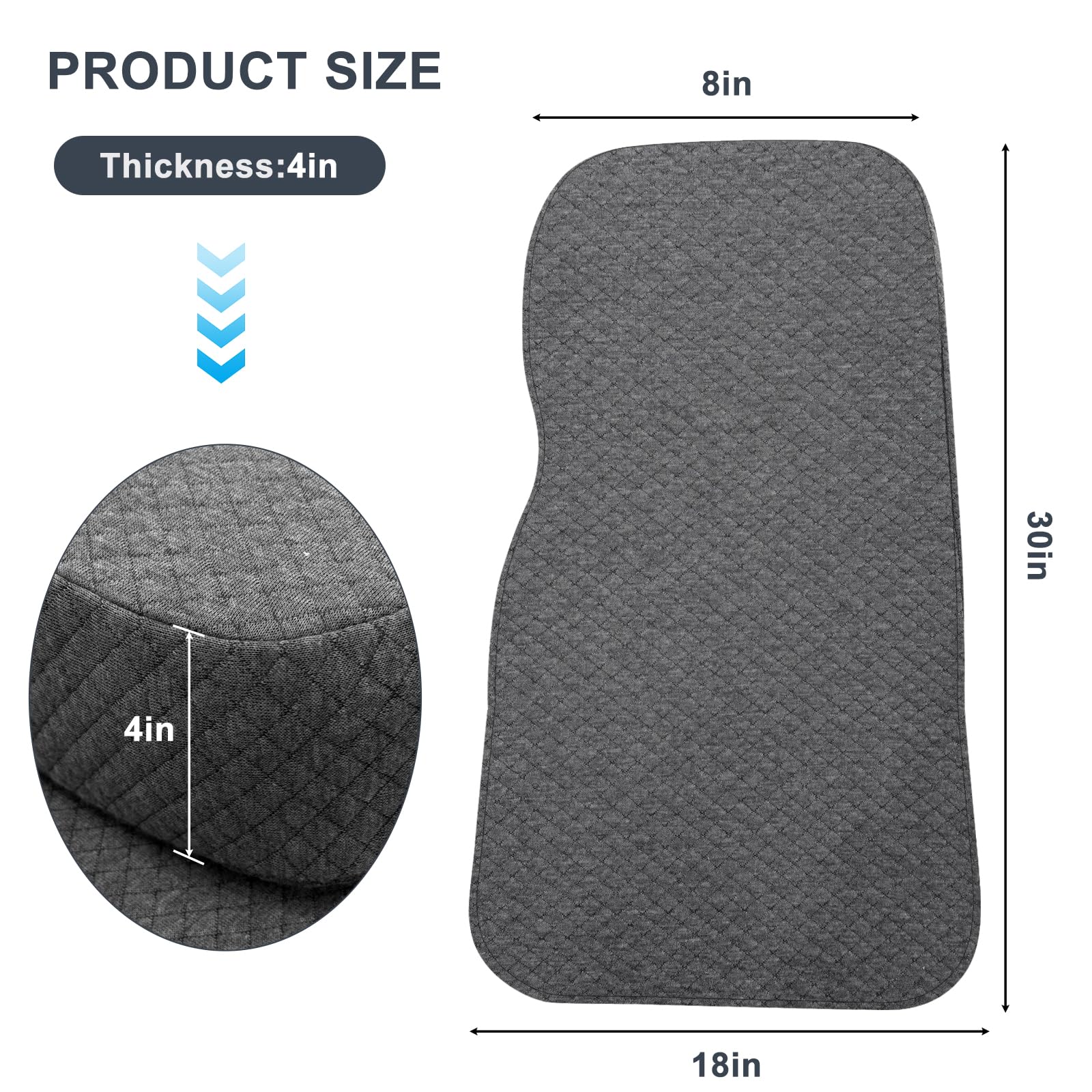 MINUPWELL Almohada de rodilla para personas que duermen de lado, almohada entre piernas y debajo de la rodilla para personas que duermen de espalda, almohada de pierna con alternativa 7D de 850 g para