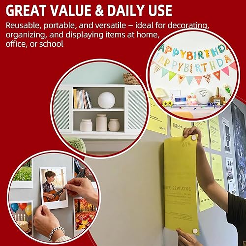 Miniatura 6 de Pegatina adhesiva reutilizable para colgar en la pared, masilla adhesiva extraíble para carteles, fotos y decoraciones, no tóxica, masilla de