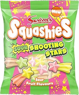 Swizzels Squashies Sour Stars 100g, Sour Shooting Sweets (Pack of 1)