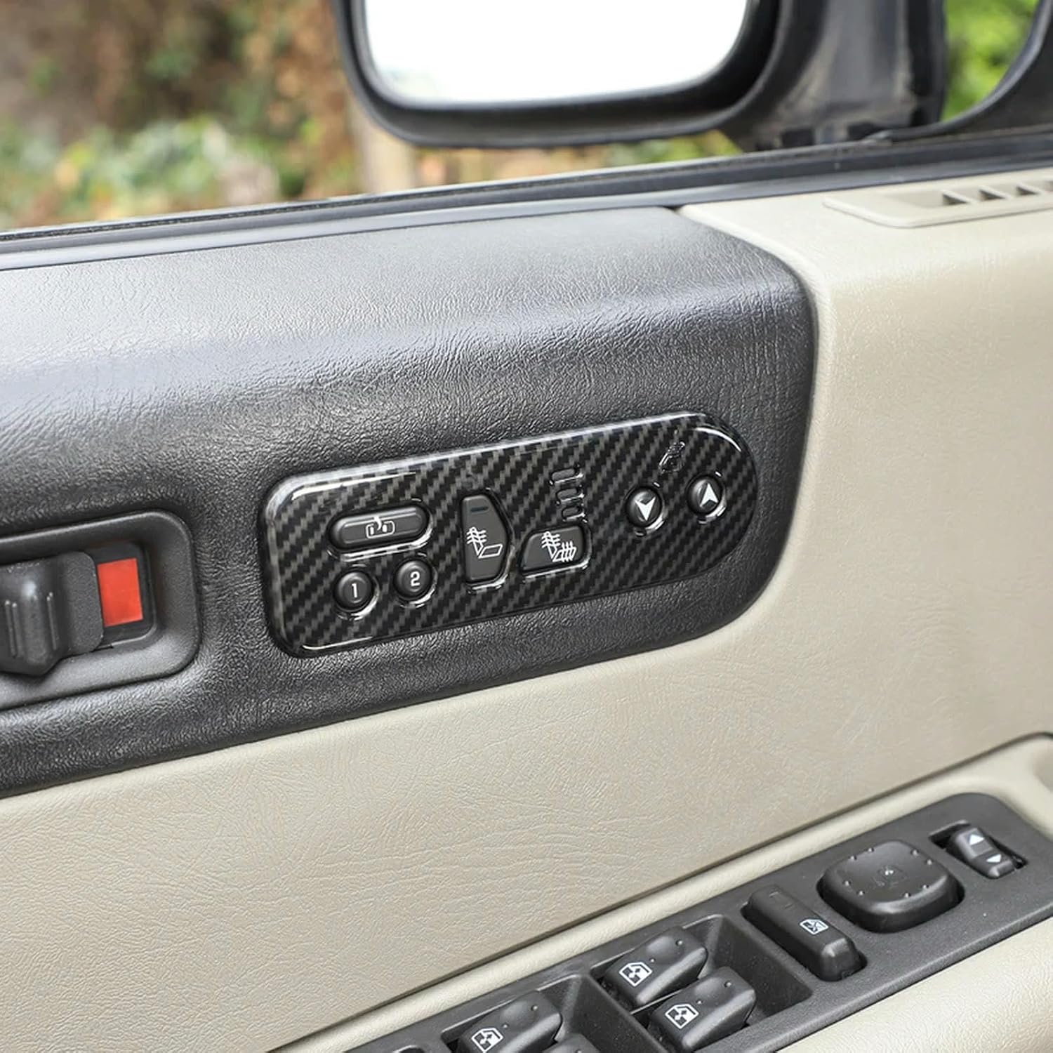 ABS Car Seat Adjustment Memory Button Switch Frame Cover Decoration Trim,for Hummer H2 2003-2007