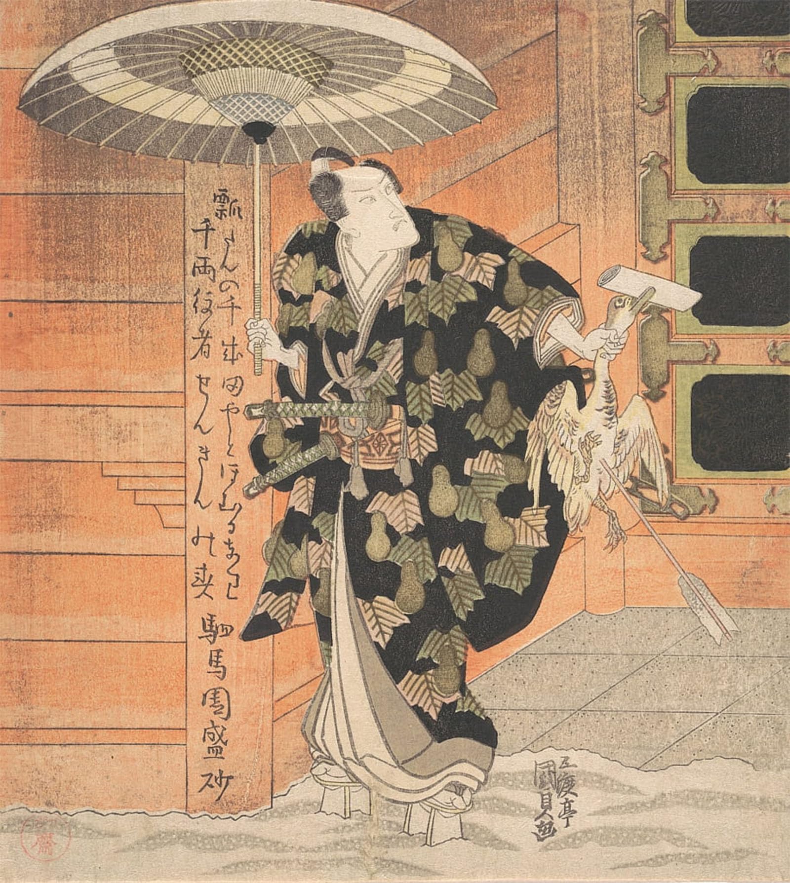 POSTERIIk Vintage Art Print Images Pictures Print Ichikawa Danjuro Vii in the Role of Konoshita Tokichi by Utagawa Kunisada Modern Colour Posters for Office Home Decor 60x90cm