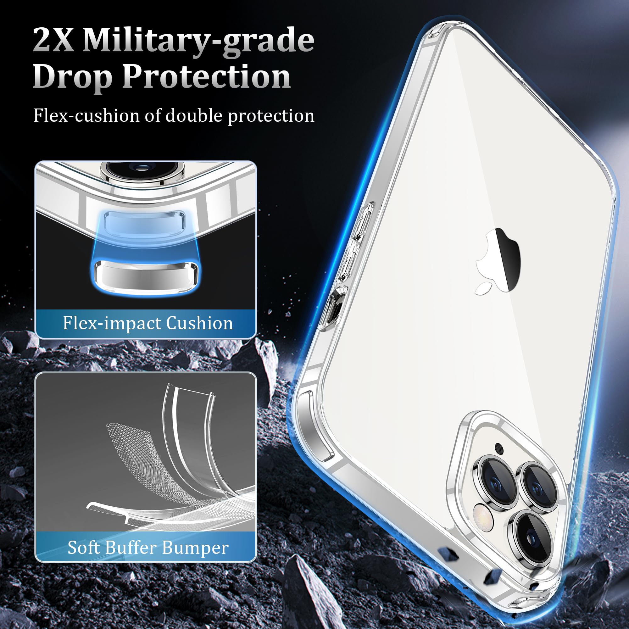 Ringke Fusion Card Compatibile con Cover iPhone 14 Pro Max (6.7''), Custodia Trasparente Porta Carte Sottile Antigraffio Retro Rigida Antiurto Paraurti TPU - Clear