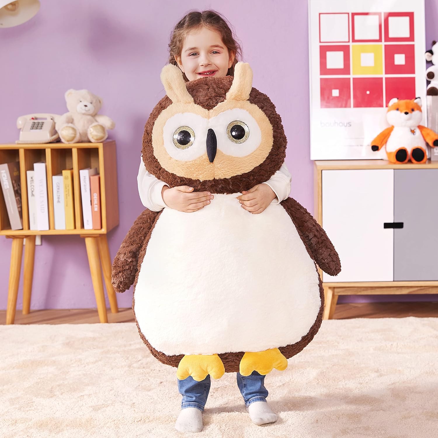 IKASA Giant Owl Stuffed Animal Plush Toy, 23 Inches Large Huge Plushie Toys for Kids Girls Boys Girlfriend Children - Image 2