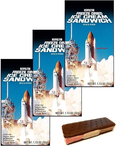 LuvyDuvy - Helado liofilizado - Sandwich Napolitano (Chocolate-Vainilla-Fresa) - Paquete de 3