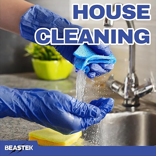 Miniatura 5 de Beastek Nitrile Exam Gloves, 4.0 Mil 100 Pcs, Powder-Free Latex-Free Medical Cooking Food-Safe Disposable Gloves, Blue Violet