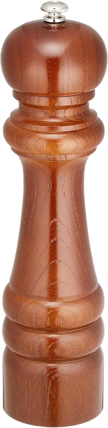 遠藤商事(Endo Shoji) Ikeda PPP50009 Salt Mill, 9105, Main Unit, Metal Fittings, 18-12 Stainless Steel, Knob, Brass, Made in Japan