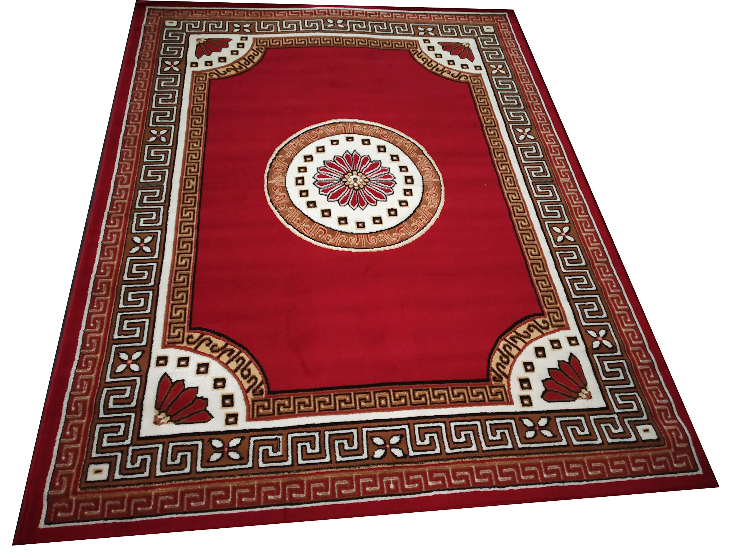 rizzy home beautifully designed Carpets for Living Room 3x5 feet red Colour