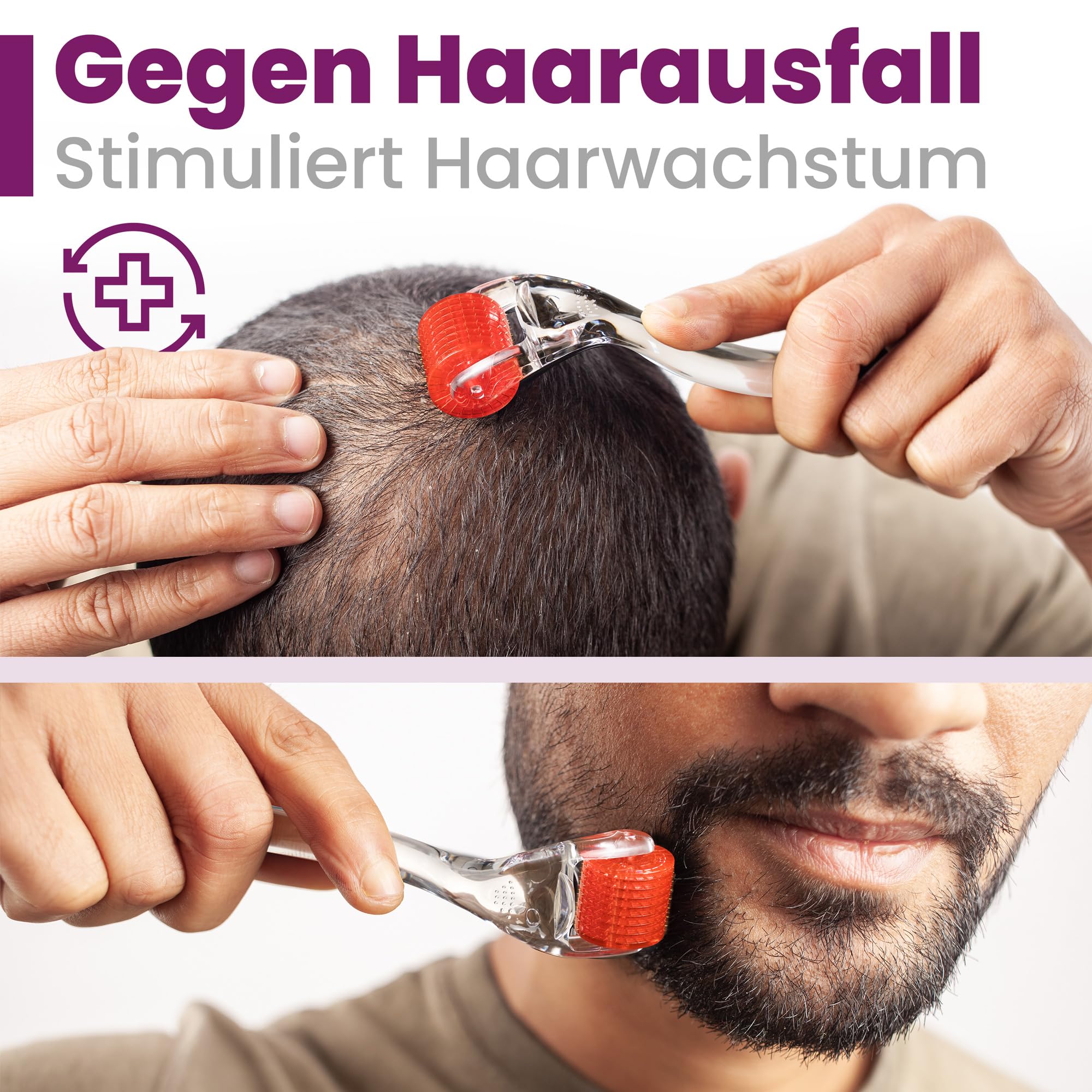 Dermaroller- 192 ECHTE NADELN- Microneedling Roller für zuhause - Professioneller Nadelroller 0,25 mm für Gesicht und Körper - Straffung und Modellierung
