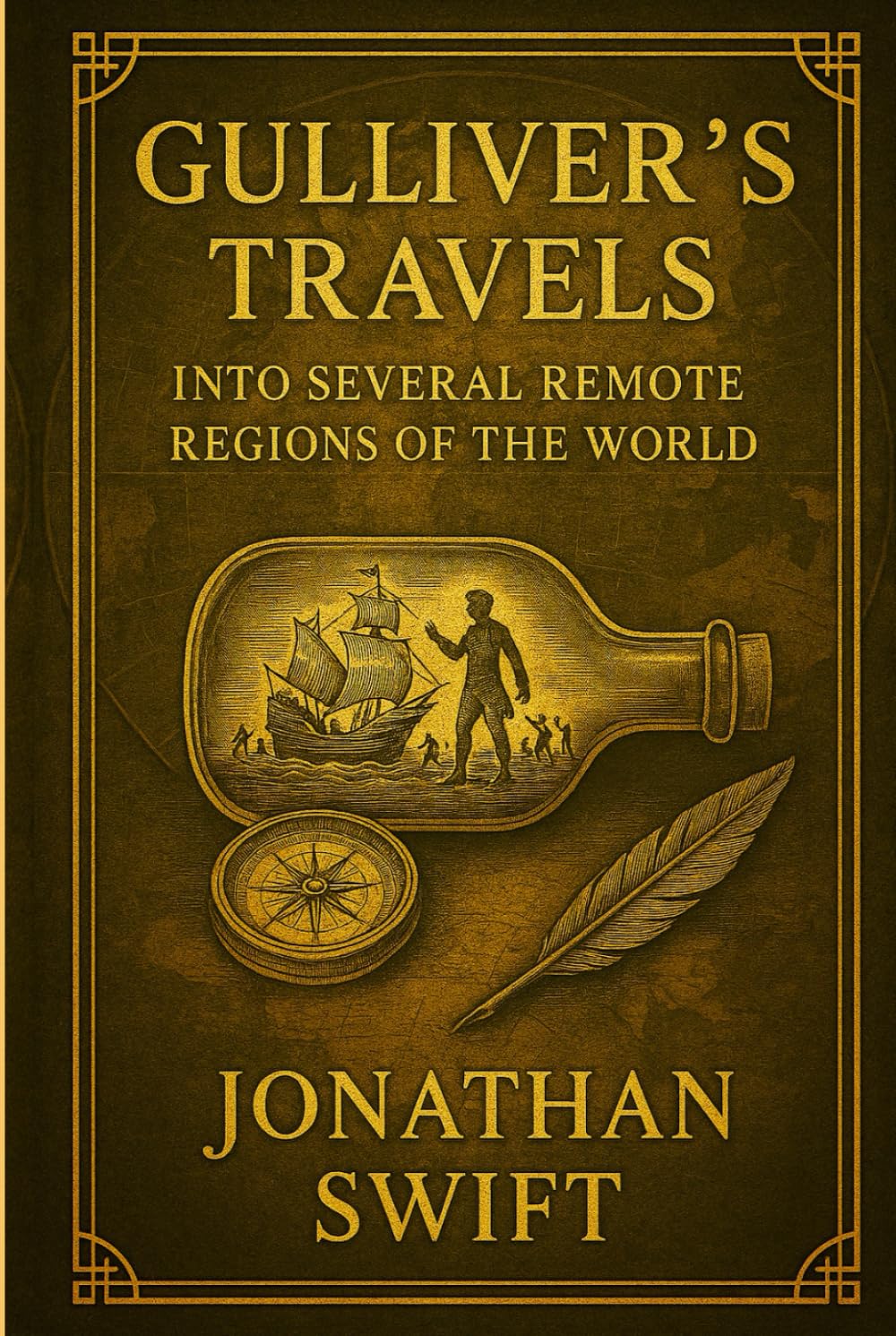 Gulliver's Travels into Several Remote Regions of the World (Illustrated edition with Notes): A satirical journey through fantastical lands exploring ... with wit, irony, and timeless relevance      Hardcover – July 30, 2025