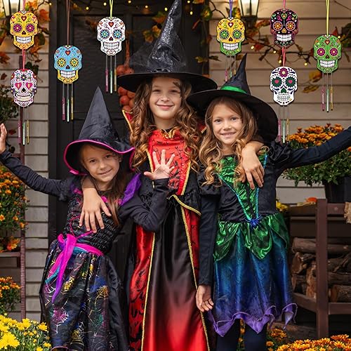 Miniatura 5 de Paquete de 30 carillones de viento para hacer tu propio carillón de viento de pescado, artes y manualidades de madera para niñas y niños, adornos