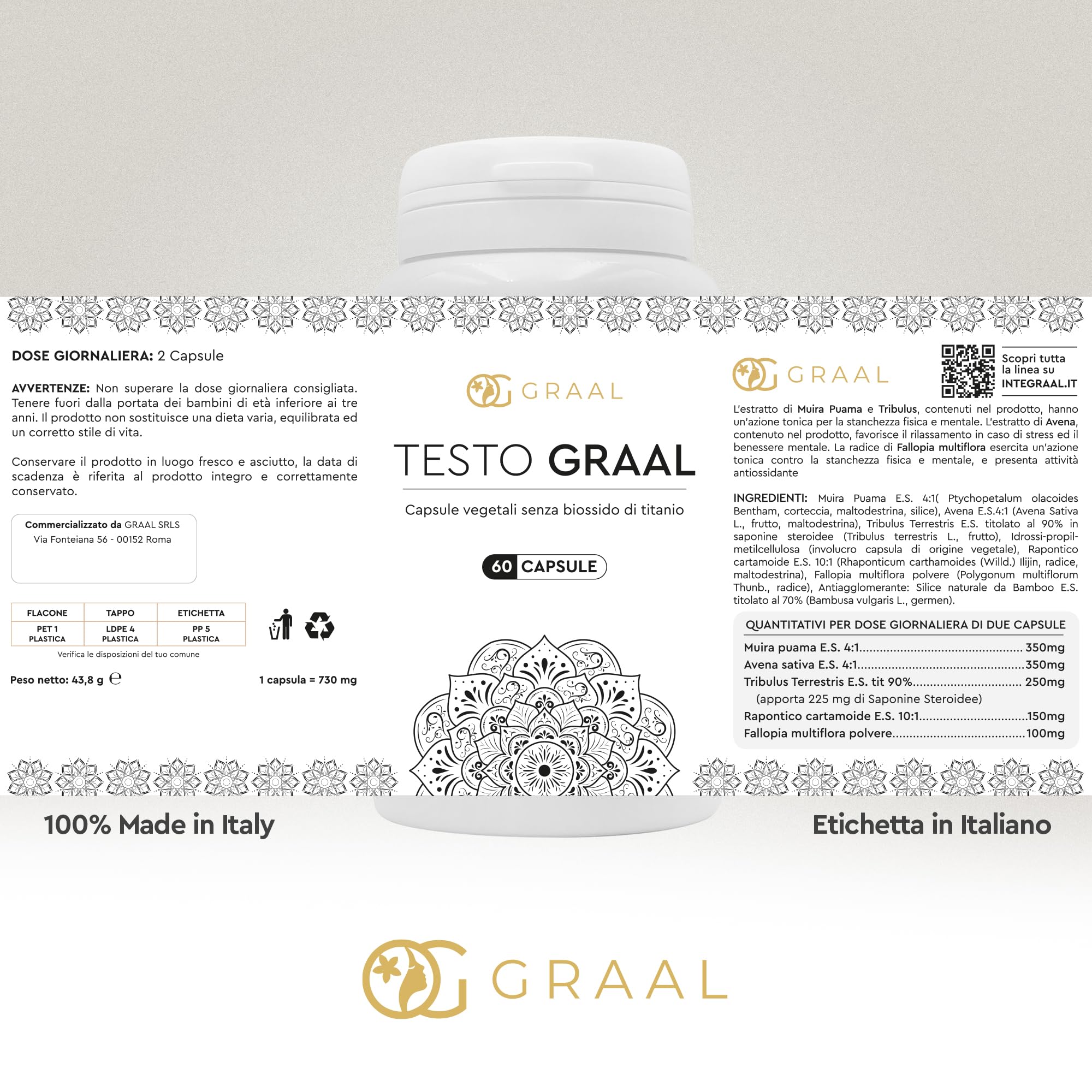 TestoGraal Testosterone Uomo