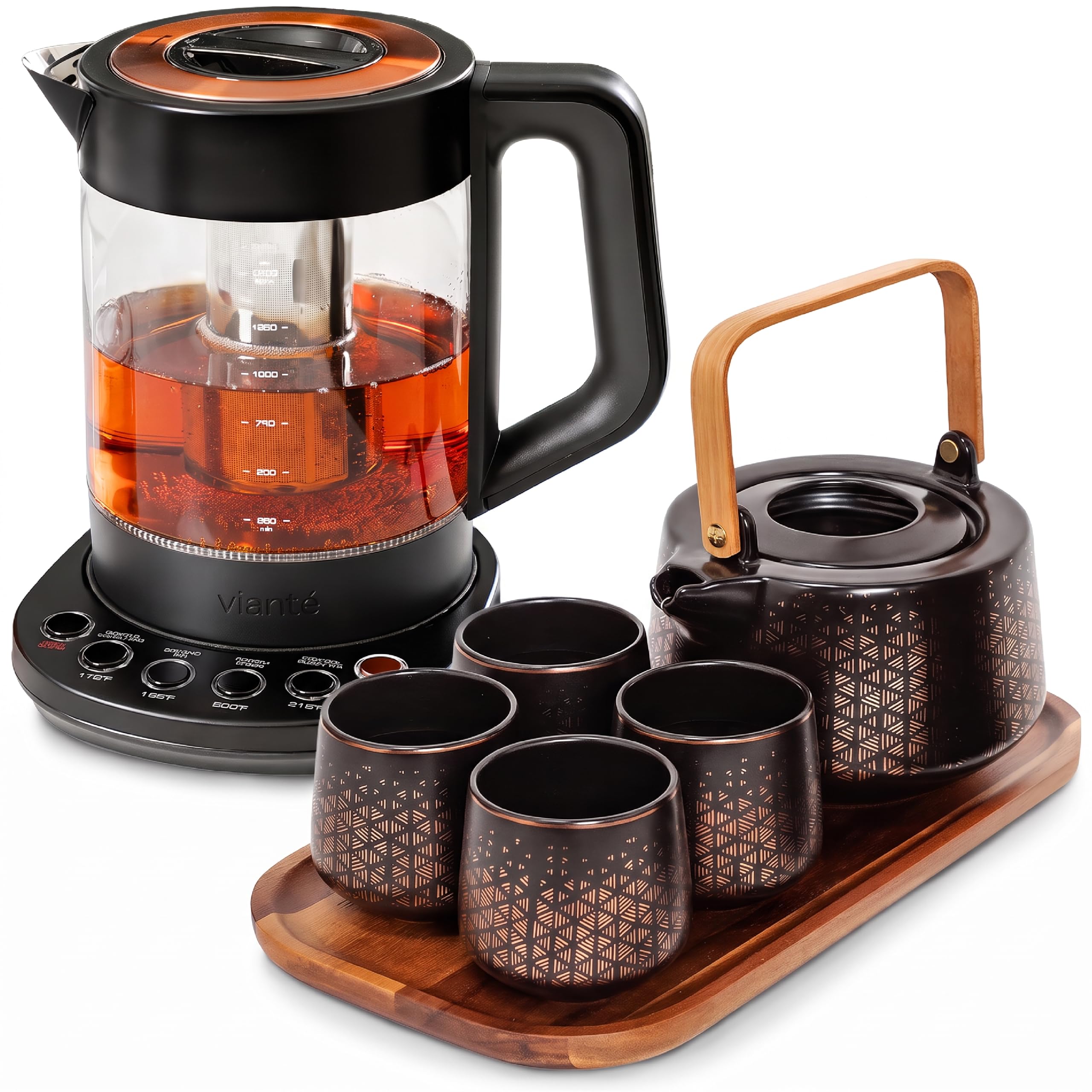 Photo 1 of Viante Luxury Tea Set, Electric Kettle With Infuser, Gift for Tea Lovers