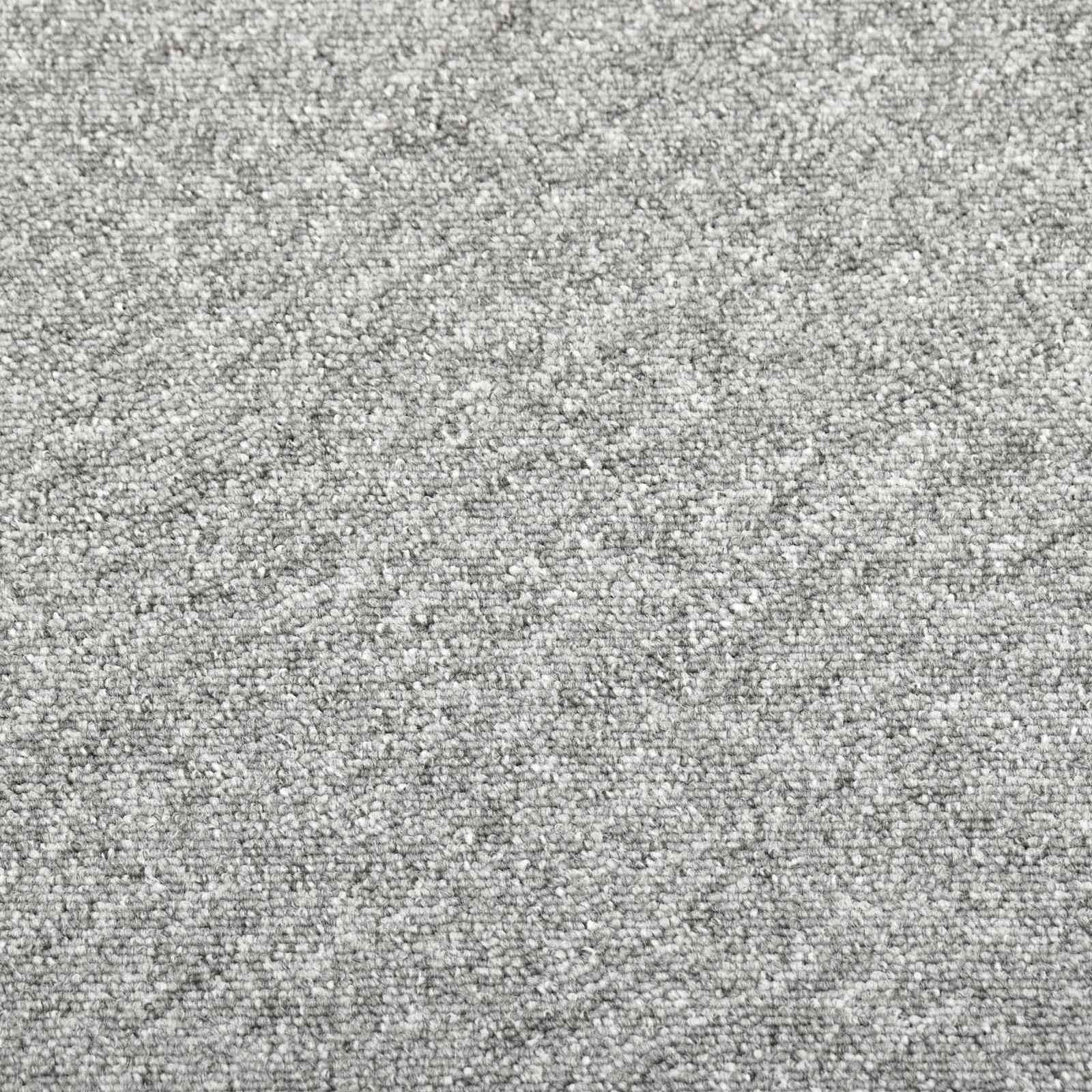 Teppichfliesen Set 20 Stück Hellgrau - 50x50 cm Teppichboden Quadratisch Modul Teppich Fliesen für Innenbereich, Nadelfilz Teppichmatten Auslegeware Büro Wohnzimmer Bodenbelag