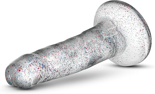 Miniatura 7 de Blush Naturally Yours - Consolador realista con purpurina de 5.5 pulgadas, compatible con ventosa y arnés, TPE suave, pene realista y flexible para