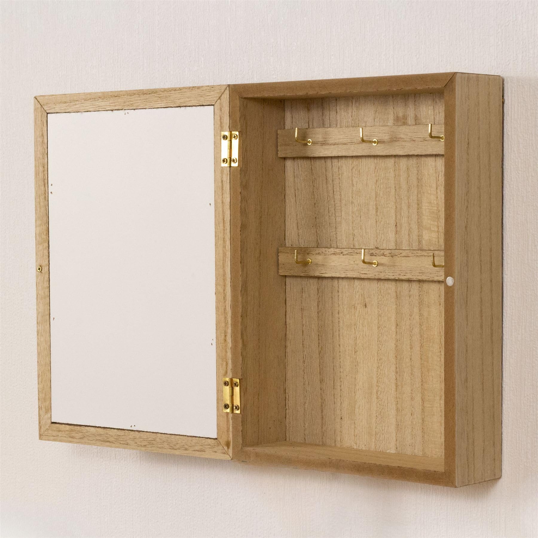 Pebble Family Key Box - Armario de madera para llaves de árbol genealógico Shabby Chic, armario para llaves montado en la pared con 6 ganchos para llaves, 19 x 26 cm