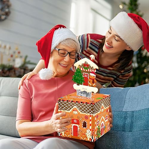 Vista 47 de Caja de dinero de Navidad para tirar de regalo en efectivo, cajas de regalo para dinero en efectivo, caja de regalo sorpresa para padres, amantes