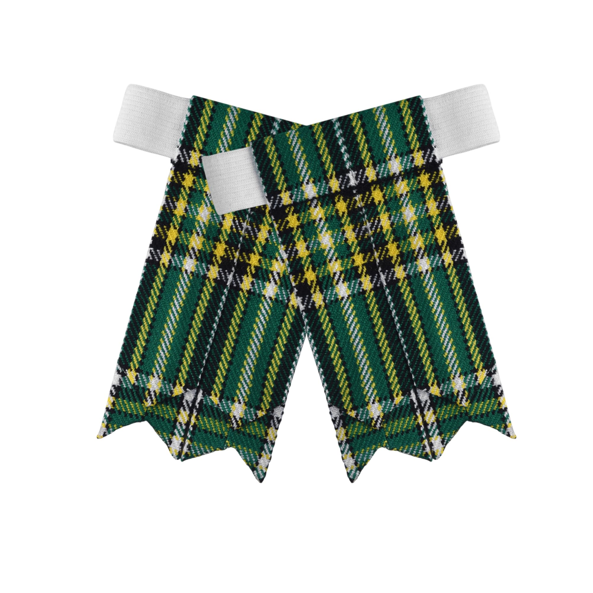 Allsafe Traders Scottish Tartan Kilt Flashes with Elastic Adjusters, Irish Heritage, One Size