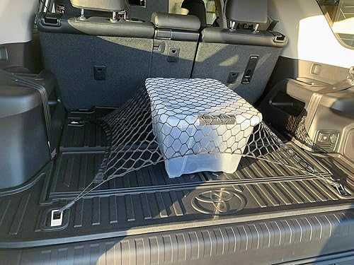 Red de carga organizadora de maletero trasero solo para Toyota 4RUNNER de 3 filas 2010-2023  Red de carga estilo piso para SUV  Malla de malla