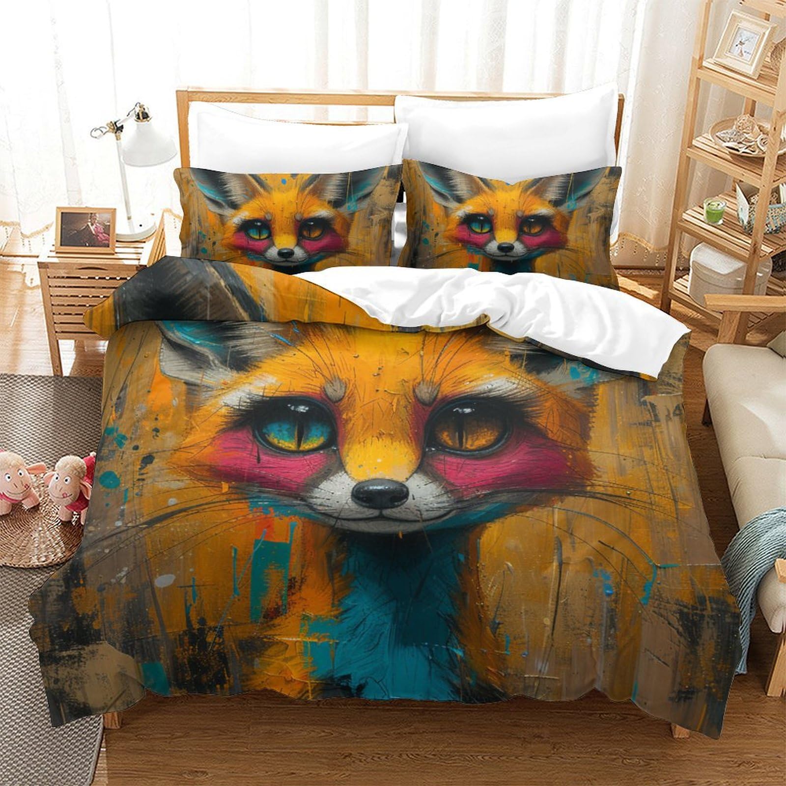 Housse de couette renard 3D pour transformer votre chambre en un cocon douillet