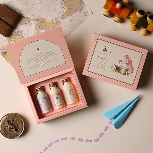 Baby Forest Tuk Tuk Potli Baby Travel Kit | Vegan & Cruelty-Free Baby Bath Essentials | Ayurveda-Inspired Natural Care