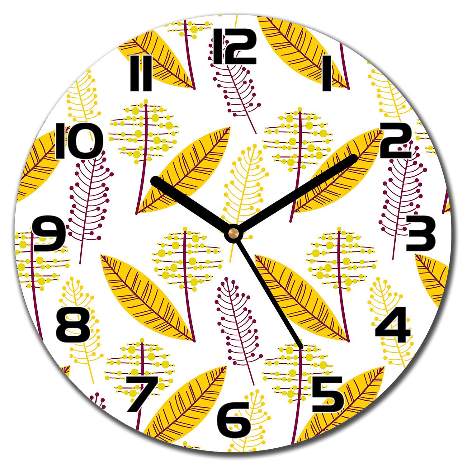 Horloge en verre lisible pour cuisine moderne et salon scandinave Coloray 30 cm