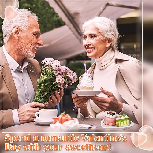 Miniatura 4 de Juego de 6 platos de ensalada en forma de corazón rosa para el día de San Valentín platos de cerámica de 69 pulgadas platos de postre de San