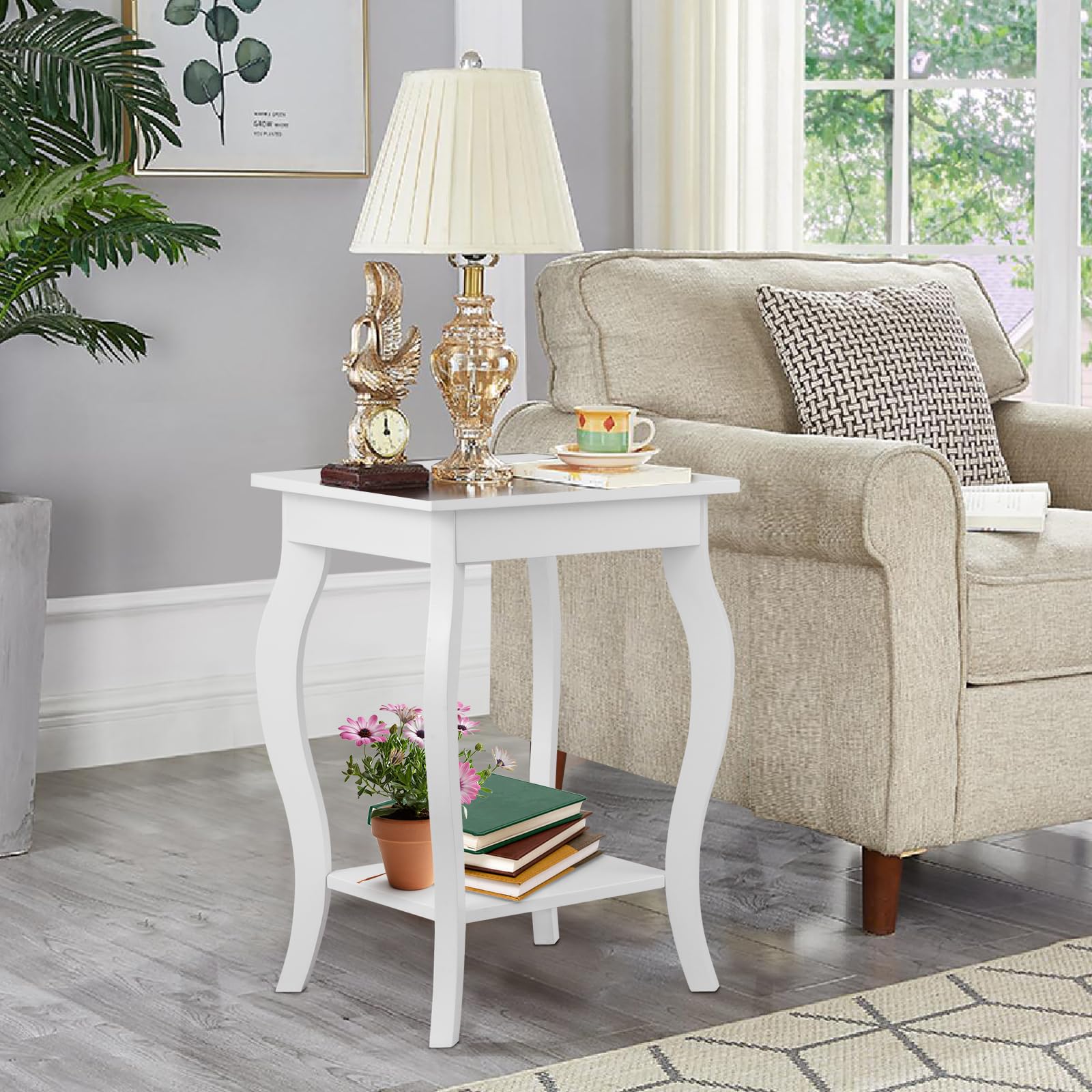 COSTWAY Set Med 2 Industriella Sidobord Med 2 Hyllor, Metallram Och 4 Justerbara Ben 50 X 50 X 50 Cm 9b2096b318aa4988 COSTWAY Set Med 2 Industriella Sidobord Med 2 Hyllor, Metallram Och 4 Justerbara Ben 50 X 50 X 50 Cm 9b2096b318aa4988