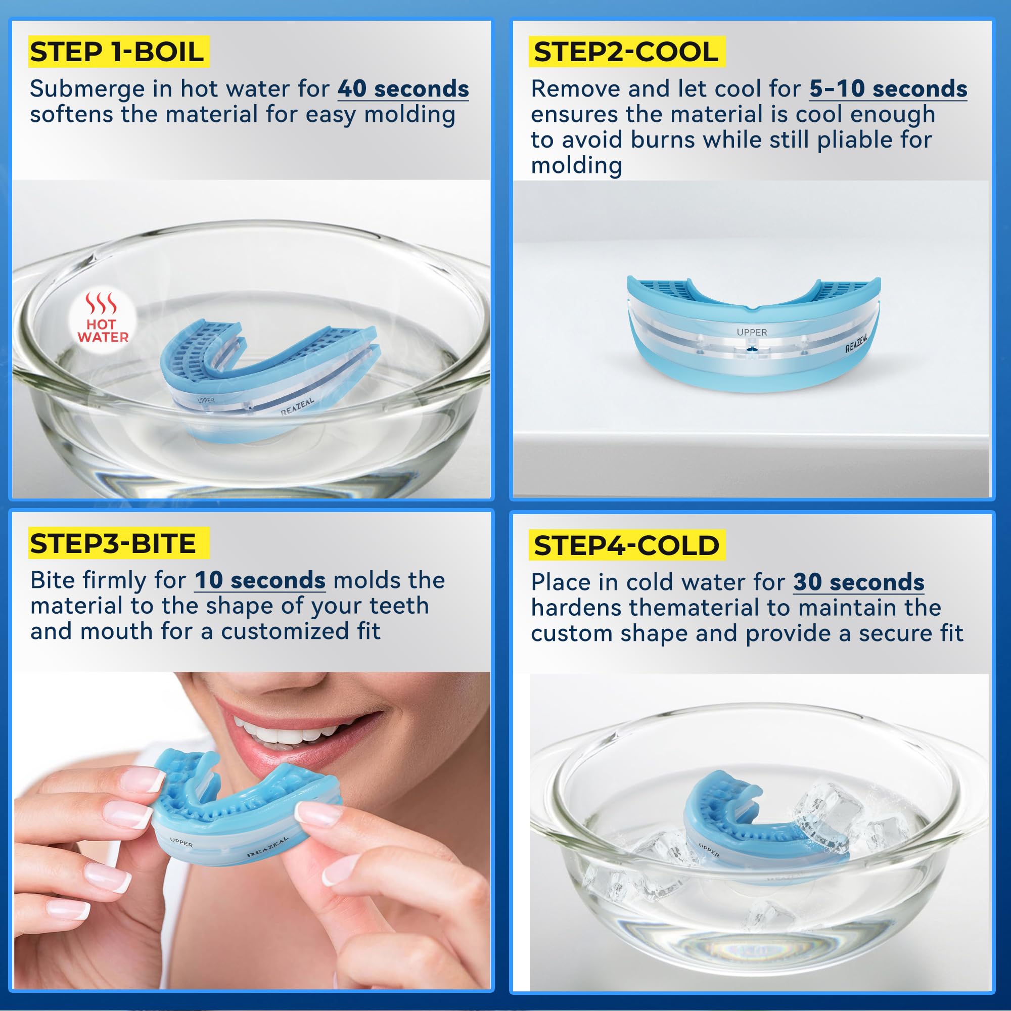 Anti-Schnarch-Gerät für einen ruhigen Schlaf: Adjustable Anti-Snoring Mouthpiece – Schnarchstopper für Männer und Frauen, geeignet für Zuhause und unterwegs