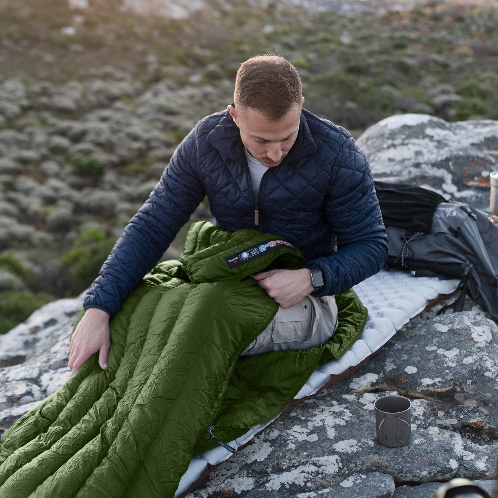 Naturehike Daunenschlafsack Ultraleicht Schlafsack Kompakte Tragbar Umschlag 650 FP 3-4 Jahreszeiten Winterschlafsack mit Kleines Packmaß für Outdoot Camping