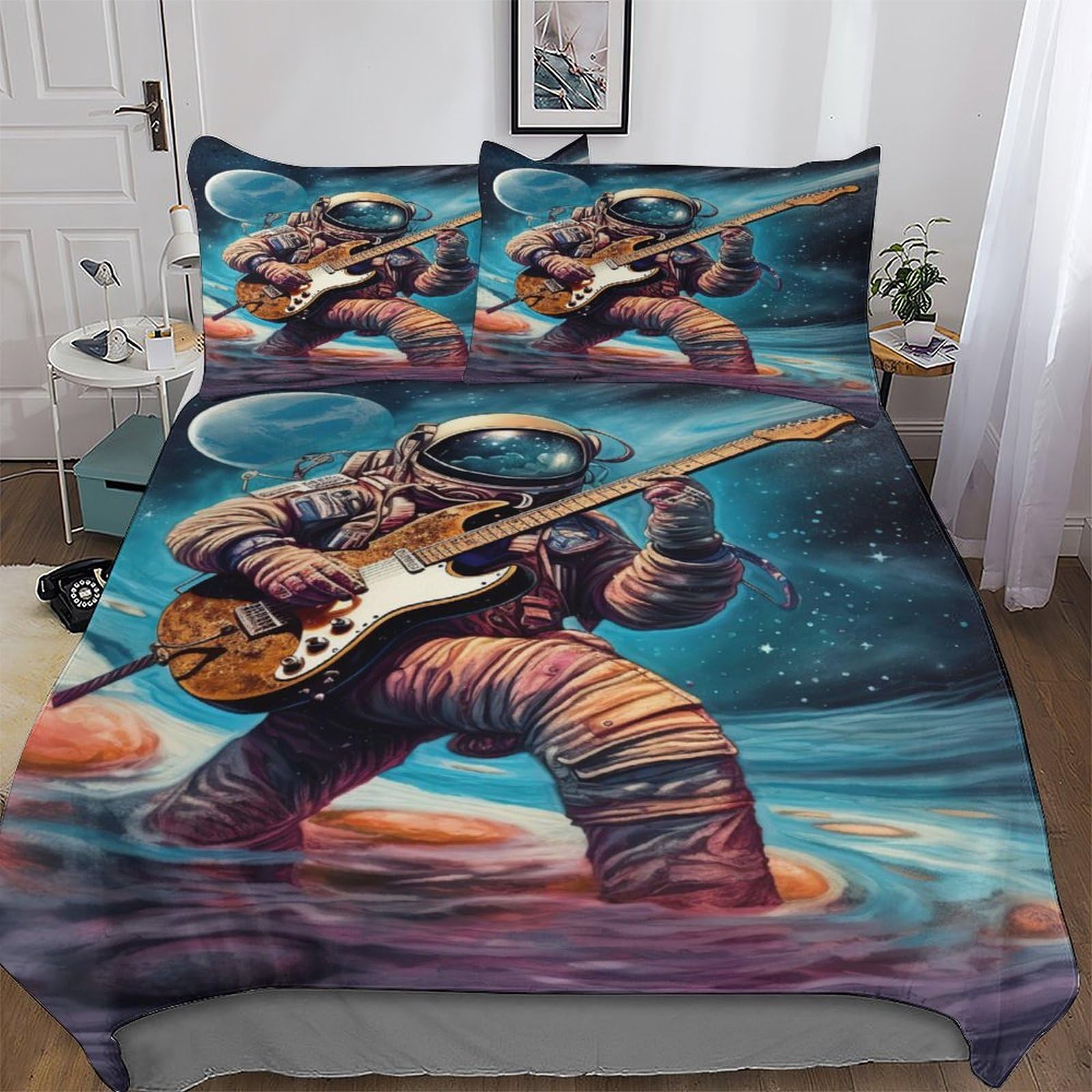 Housse de couette astronaute 200x200 pour illuminer la chambre des ados et enfants