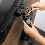 Desky Heavy Duty Ultrawide Monitor Arm - Supports 17"-49" Displays - 44.1 lbs Capacity - VESA 75x75mm & 100x100mm - Topside Installation - Integrated Cable Management - Matte Black