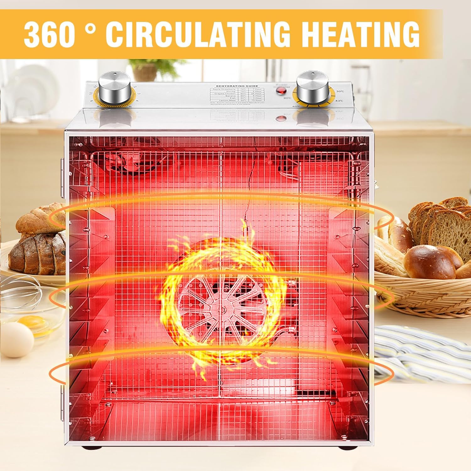 Amazon.co.jp: Kwasyo 8層ステンレス鋼制フードドライヤー 700W高効率