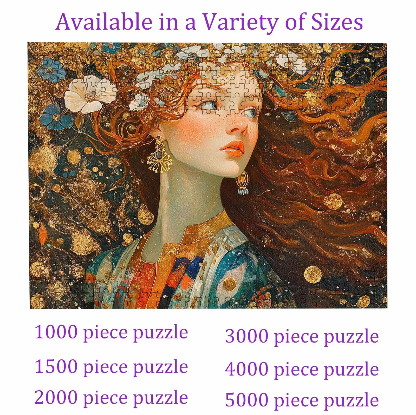 Puzzle astratto Donne(5), Puzzle Adulti 3000 pezzi, Puzzles Legno con Squisita Scatola di Imballaggio, Rompicapo per Esperti con Incastro Perfetto, Stampa Alta Definizione, Regalo per Adulti W3H-663