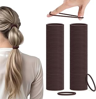 Pack de 100 gomas elásticas para el pelo Color A (Marrón)